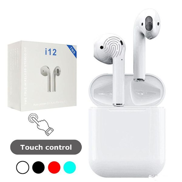 

New i12 tw touch wirele earbud double v5 0 bluetooth headphone ture tereo earphone wirele head et earbud with touch control iri