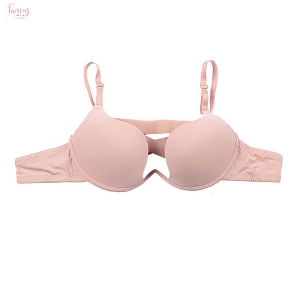 

женщины моды sexy глубокий u low cut супер push up bra backless бра твердая хорошее качество, Red;black