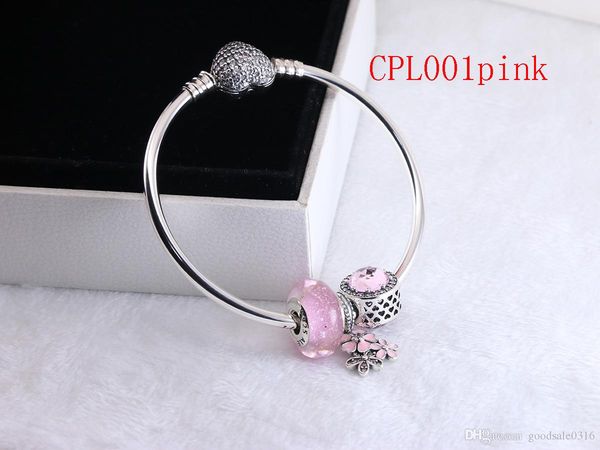 

new fashion brand s925 silver bracelet for couples gifts and fashion women's beaded silver bracelet come with box set, Black