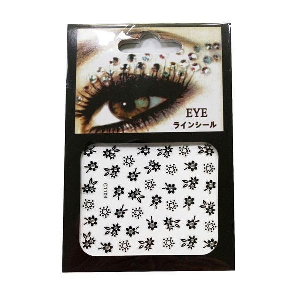 

1 sheet jewelry flower water decal black sticker for nail pattern painting wrap paper foil tip tattoo manicure