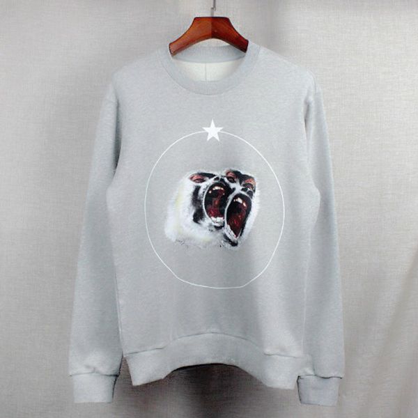 

мужские дизайнерские толстовки givh36 новый модный бренд класса люкс ревущая обезьяна и пара шимпанзе набор, Black