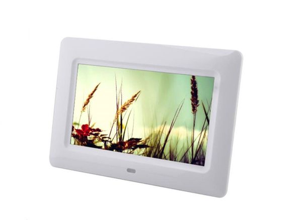 7-дюймовый TFT LCD Цифровая фоторамка Альбом MP4 Movie Player Alarm cCck 16: 9 JPEG / JPG / BMP MMC / MS / SD MPEG AVI Xvid Free