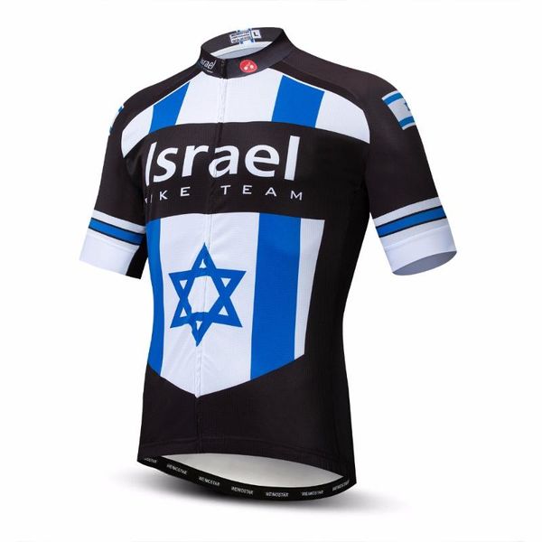 

racing jackets israel 2021 cycling jersey men mountain bike mtb bicycle shirts short sleeve team road summer russia blue, Black;red
