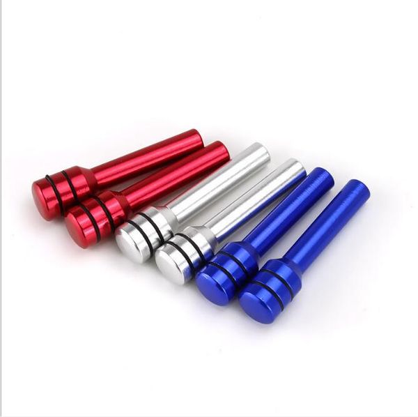 Pair Aluminum Alloy Universal Style Door Lock Knob Stick Pin Cap
