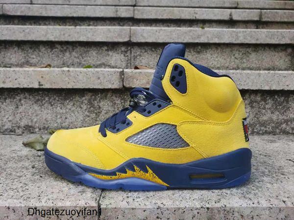 

2020 new 5 v 5s sp low yellow men basketball shoes sneakers sports outdoor trainers with box good quality size 7-13