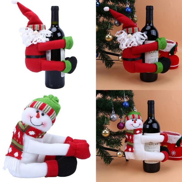 

christmas large wine bottle decor bottle cloth dolls pieces xmas supplies