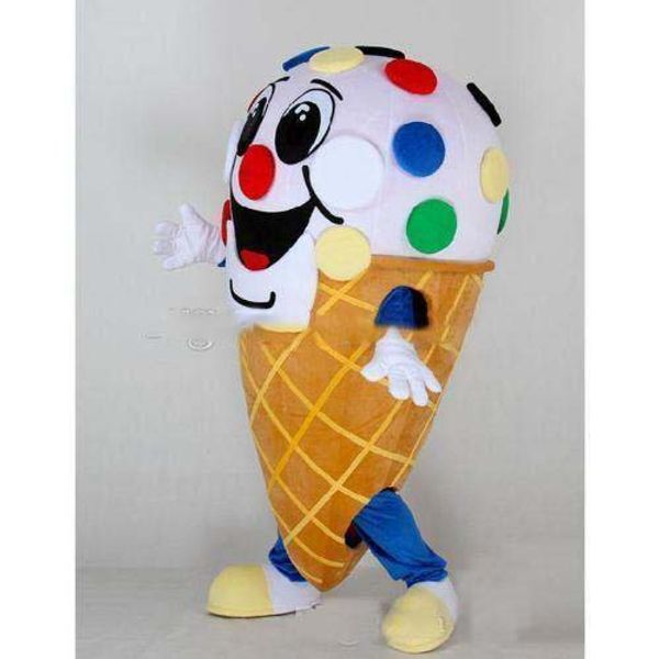 

2019 factory new ice cream mascot costume fancy birthday party dress halloween carnivals costumes, Red;yellow