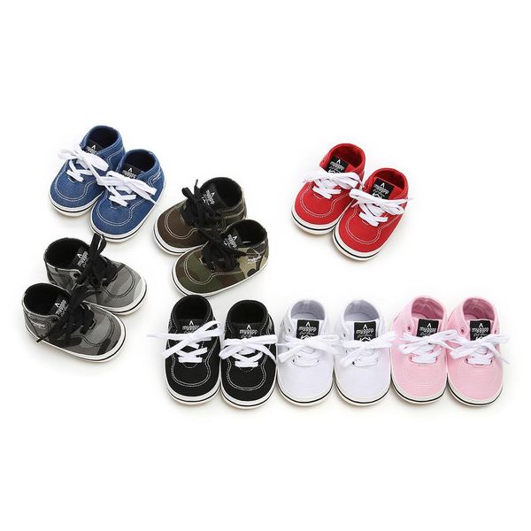 

fashion infant baby girl boy canvas anti-slip prewalker toddler casual shoes