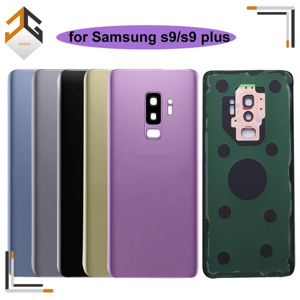 

50pcs oem battery back cover glass door housing replacement + rear camera glass lens frame for samsung galaxy s9 s9 plus g960 g965f
