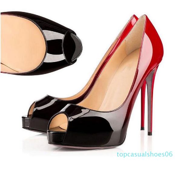 

red bottoms high heels spikes designer women so kate styles fashion leather pointed toes pumps dress shoe sparkling wine production t06, Black