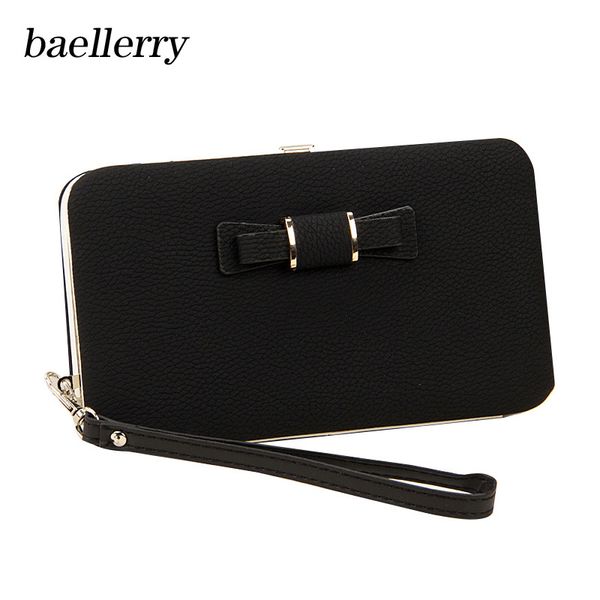 

baellerry 2018 new version ladies' purse long phone bag student bow tie lunch box mobile phone bag women's wallet portomonee, Red;black