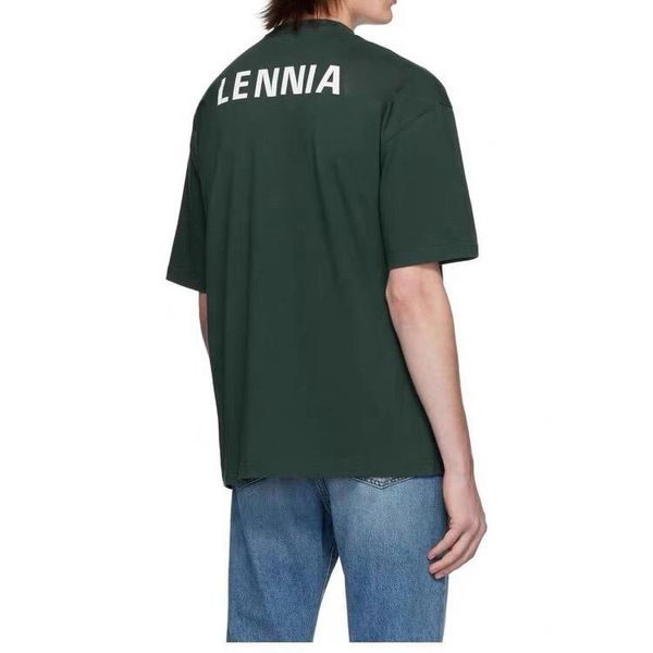 

20ss solid color t-shirt назад классический логотип письмо printed tee мужчины женщины лето простые короткими рукавами дышащий high street ф, White;black