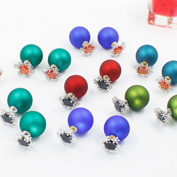 

japan korean fashion sweet imitation pearl shining crystal stud earrings for women wedding engagement ear jewelry kel3326, Golden;silver