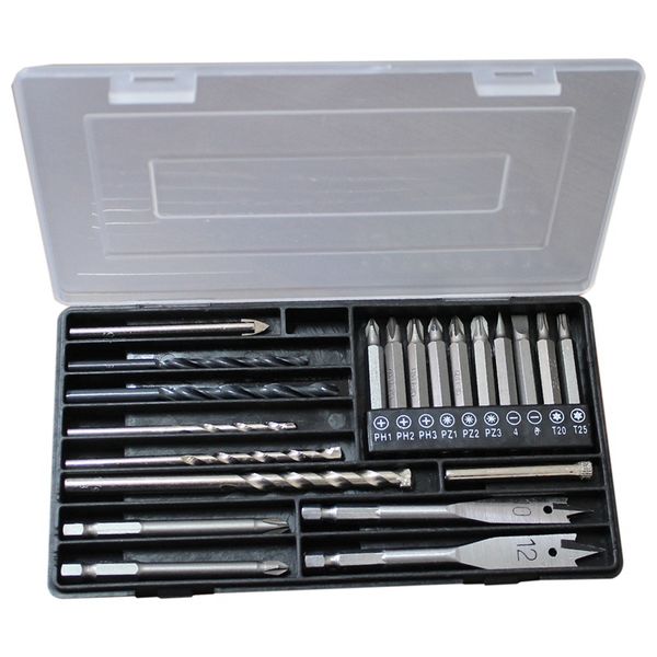 

new screwdriver bits set, screwdriving bit set, multi purpose drill bit set with hss steel bits, masonry drill bits, wood