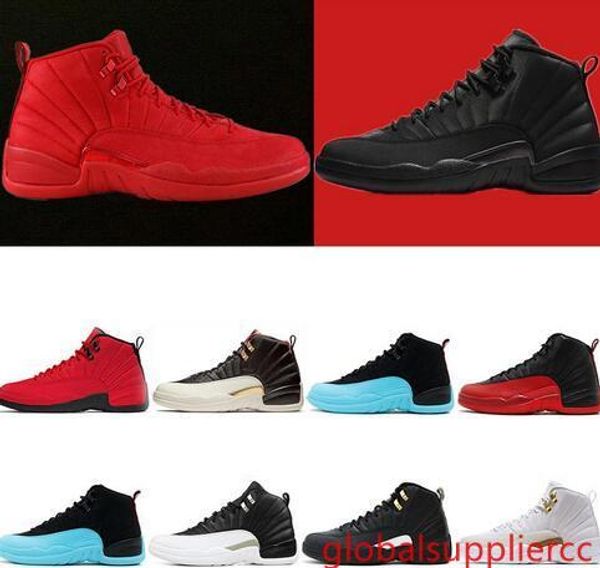 

new 12 12s men basketball shoes sneakers black white playoff the master gym red gamma blue 12s mens sports shoes 7-13