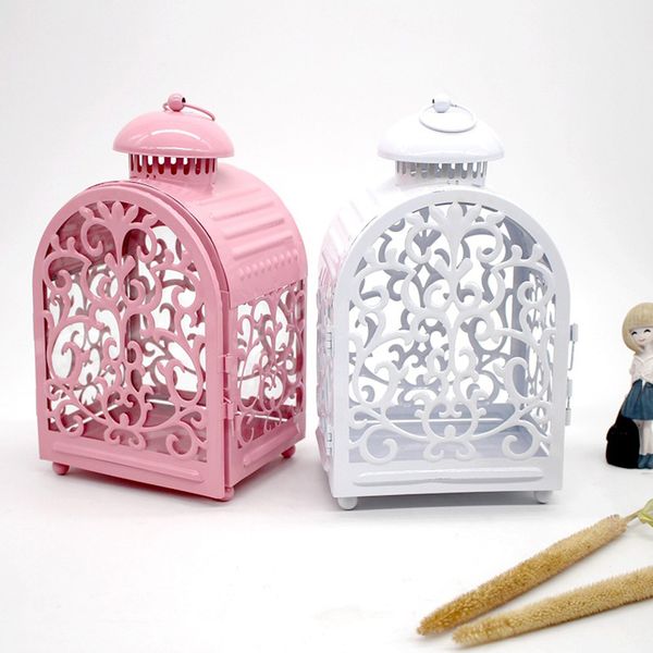 2019 Hollow Iron Candlestick Lantern Tealight Candle Holder