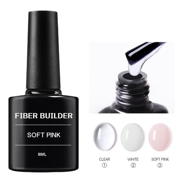 

8ml nail extension gel enhancement thickening solid color nail arts uv led light dry ---ms, Red;pink