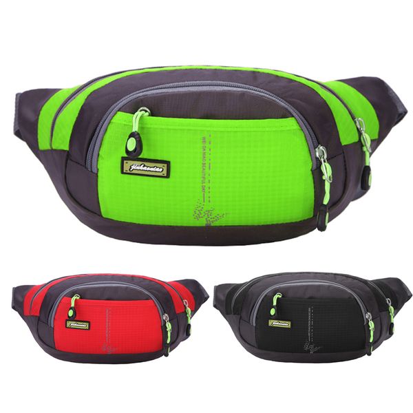 

professional running bag waterproof sports chest shoulder bags belt bum pouch waistbag hiking zip bag fanny pack 3 color
