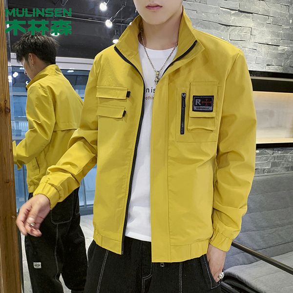 

mulinsen tooling jacket men's spring and autumn new products casual trend handsome korean-style coat men's jacket large size coa, Black;brown