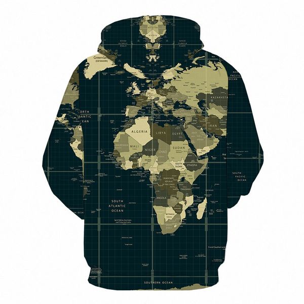 

2019 fashion men autumn winter warm outwear slim casual coats 3d map printed long sleeve hooded hoodie blouse z87, Black