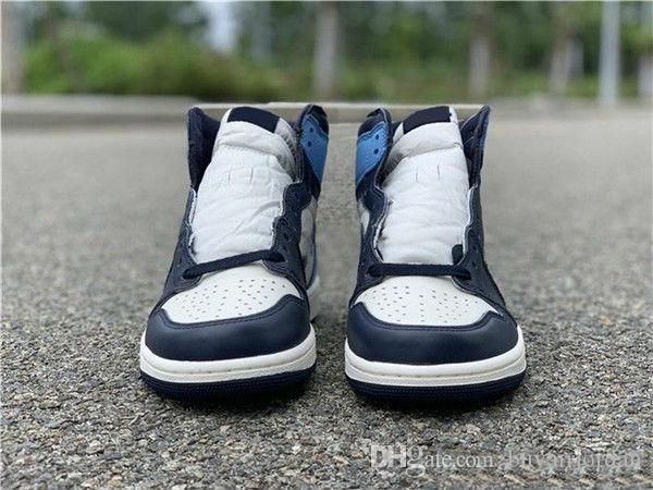 

2019 with box brand high og 1 sail obsidian university blue unc basketball shoes mens sports sneakers