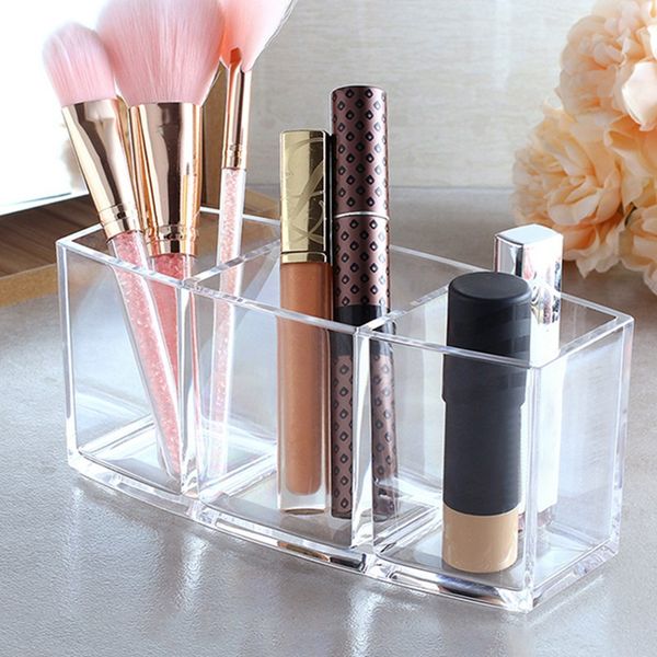 

acrylic cosmetics makeup organizer box makeup brush eyeliners display storage holder organizer home space-saving