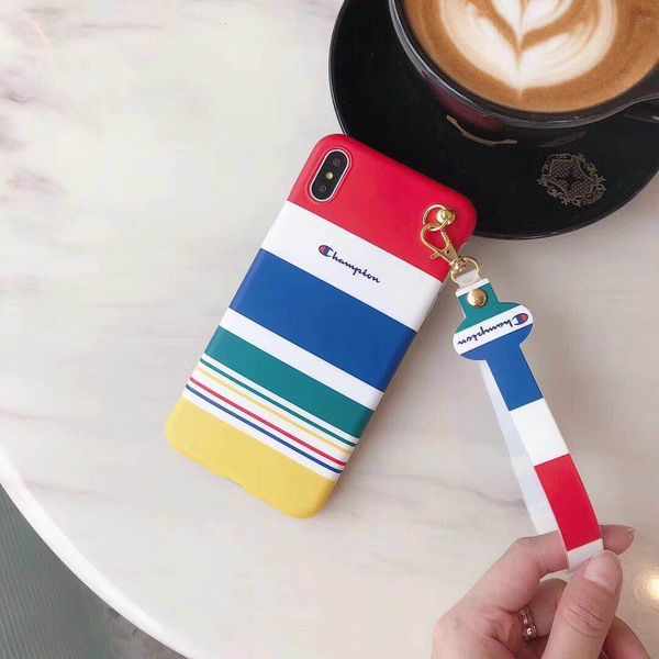 

color stripe champion liquid sand imd phone case, designer phone case for iphone x 8 xs iphone xs max case
