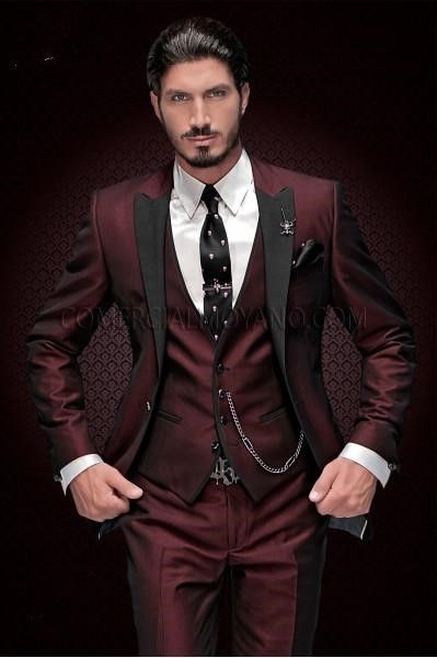 

new arrival one button groomsmen peak lapel groom tuxedos men suits wedding/prom man blazer ( jacket+pants+vest+tie) 035, Black;gray