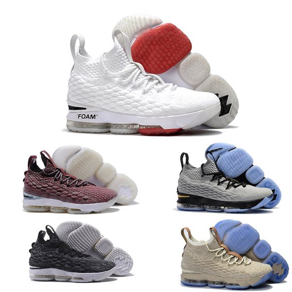 

15s James basketball mens shoes Lakers Oreo THRU black with white grey white with gold FRESH BRED trainers sports sneaker size 40-46