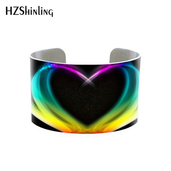 

cool rainbow color stripe rotation colorful ps bracelet cuff rainbow color designs bangle & bracelets gift for girls women, Black