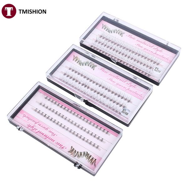 

8/10/12mm 60 bundle/set false eyelashes extension kits individual cluster natural long grafted fake eyelashes beauty makeup tool