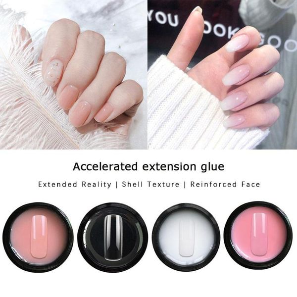 

1pc nail art finger tips nail extension gel crystal uv lengthen builder forms glue manicure tools, Red;gold