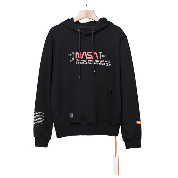 

20/nasa italy designer men sweatshirt fashion brand air pilot street letter sweatshirt new world long sleeve selling hoodie, White;black