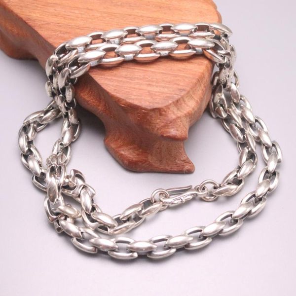 

new pure 925 sterling silver necklace 7mm link chain necklace 22.83" l