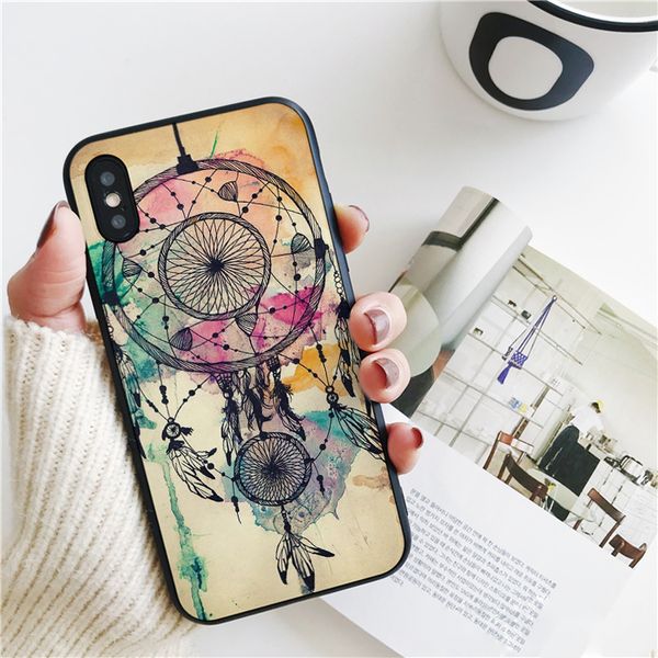 

fundas dream catcher watercolor cover for iphone 11 pro xs max xr case for iphone 8 7 6s plus 5s se 5 case soft silicone cover.