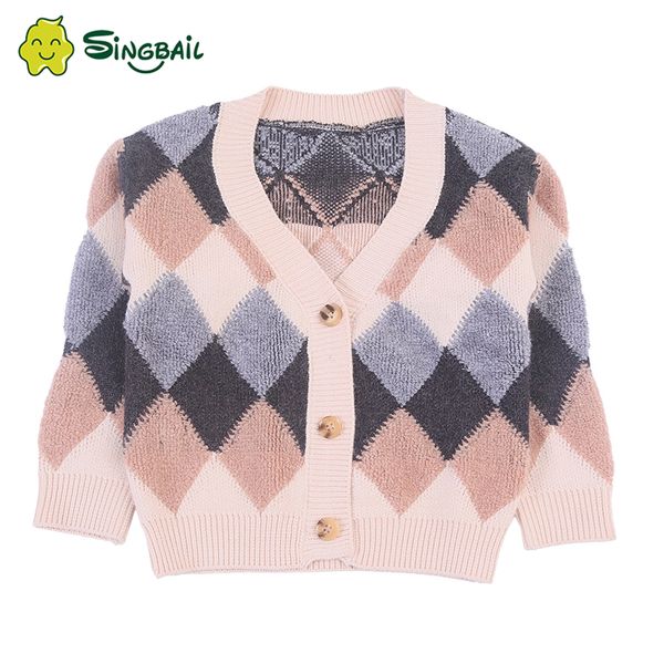 

singbail o-neck boys sweaters baby stripe plaid pullover knit kids clothes autumn winter new children sweaters boy clothing, Blue