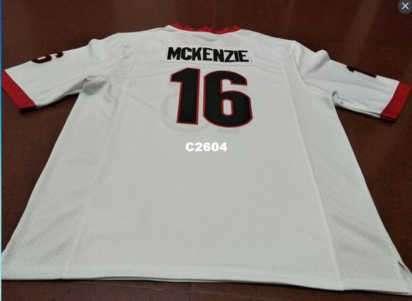 

men #16 isaiah mckenzie georgia bulldogs size s-4xl red black white college jersey or custom any name or number jersey, Black;red