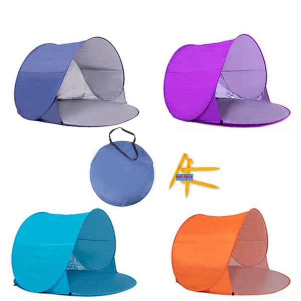 Tenda da spiaggia completamente automatica Tenda doppia per bambini Protezione UV Campeggio Parasole per bambini Tende pieghevoli anti UV per esterni HHA1304