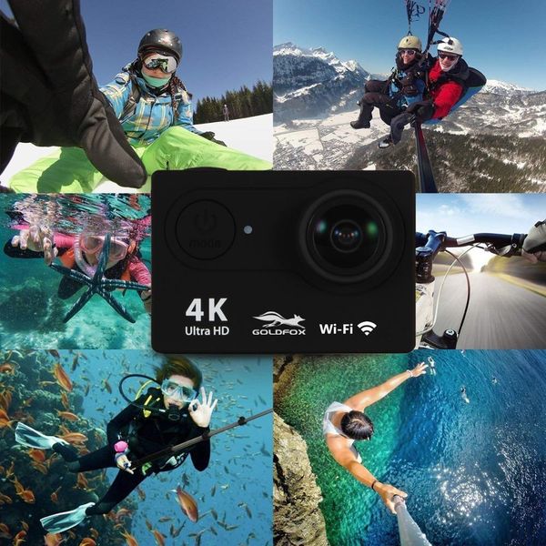 

h9 action camera ultra hd 4k / 25fps wifi 2inch 170d underwater waterproof helmet video recording cameras dv recoder sports cam