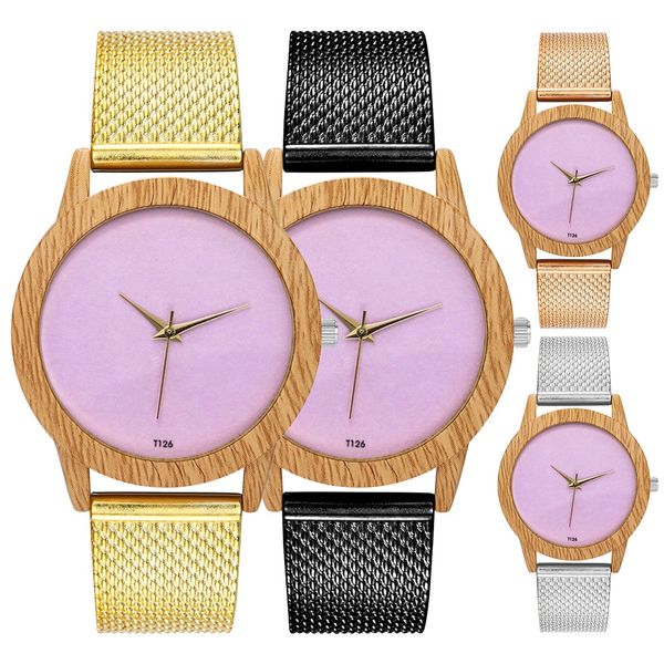

casual zhoulianfa simple style mesh strap watch round dial quartz wristwatch, Slivery;brown