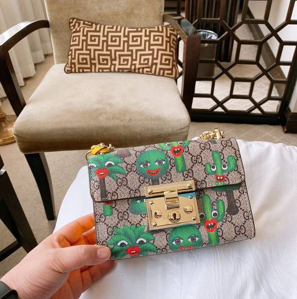 

original leather handbag fashion crossbody women bag favorite design chain clutch leather handbags -06662, Black