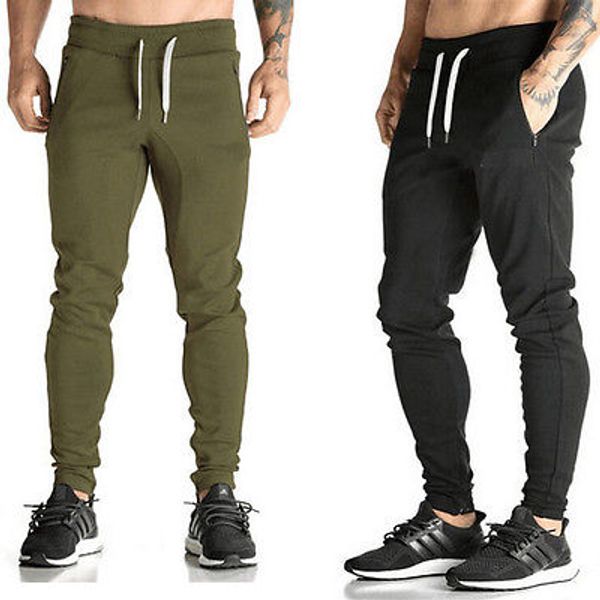 

men's pants casual jogging gym sport harem pants skinny slim fit casual trousers sweatpants mens, Black