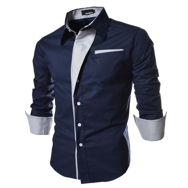 

2020 new brand long sleeve shirts social male 5 colors slim fit striped shirts plus size 3xl mens dress, White;black