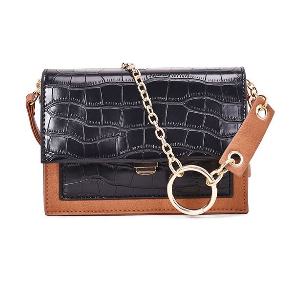 

kyyslo chain women's bag shoulder korean version of the simple wild fashion casual messenger bag pu leather small square