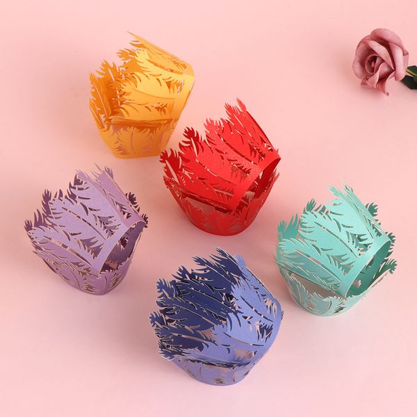 

12pcs wrapper liner baking cup case trays lace cupcake decorating tools hollow out decoration wedding birthday party supplies