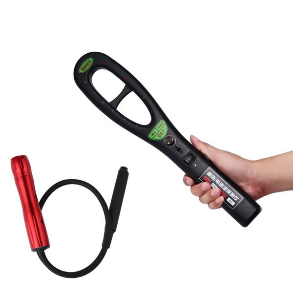 

l007 magnet electromagnetic wave detector handheld wireless rf signal detectorsignal detector camera lens gps locator device finder detector, Silver