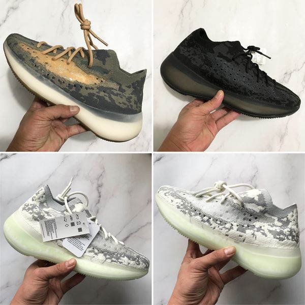 

with box 2020 fashion 380 v3 citrin alien mist black kanye west men women running shoes designer shoes sports sneaker