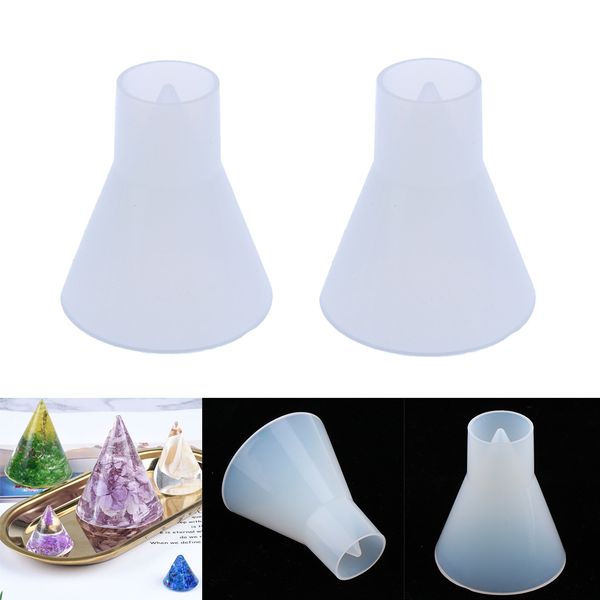 

2pcs cone shaped silicone molds art resin casting jewelry making moulds tool
