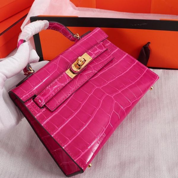 

classic designer women handbags shoulder bags tote purse shoulder mini strap crossbody bag alligator leather women handbag 19cm