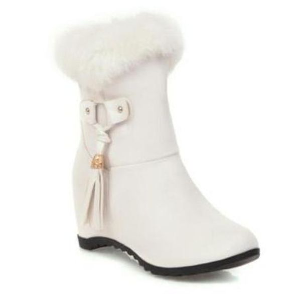 

2019 women's boots in winter with new style low heel round head@5085, Black